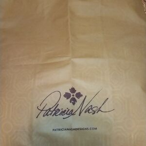 Patricia Nash Cream Fabric with Purple Logo